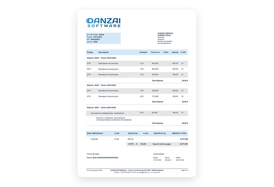 facturas programa contabilidad